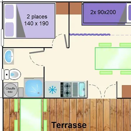 Camping Avec Terrasse Et Salon De Jardin A - Api-1-52-419