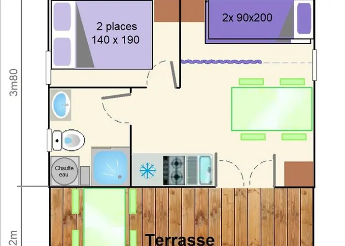 Camping Avec Terrasse Et Salon De Jardin A - Api-1-52-419